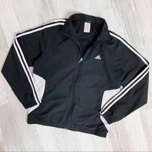 Adidas Black & White Windbreaker Jacket